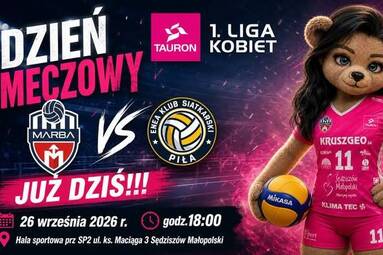 Sobota z TAURON 1. Ligą Kobiet: KS Marba Sędziszów Małopolski - Enea KS Piła 0:3